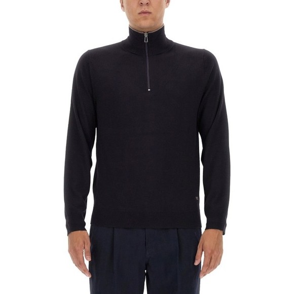 Ps Paul Smith High Collar Black Jersey - NWT - Picture 1 of 4